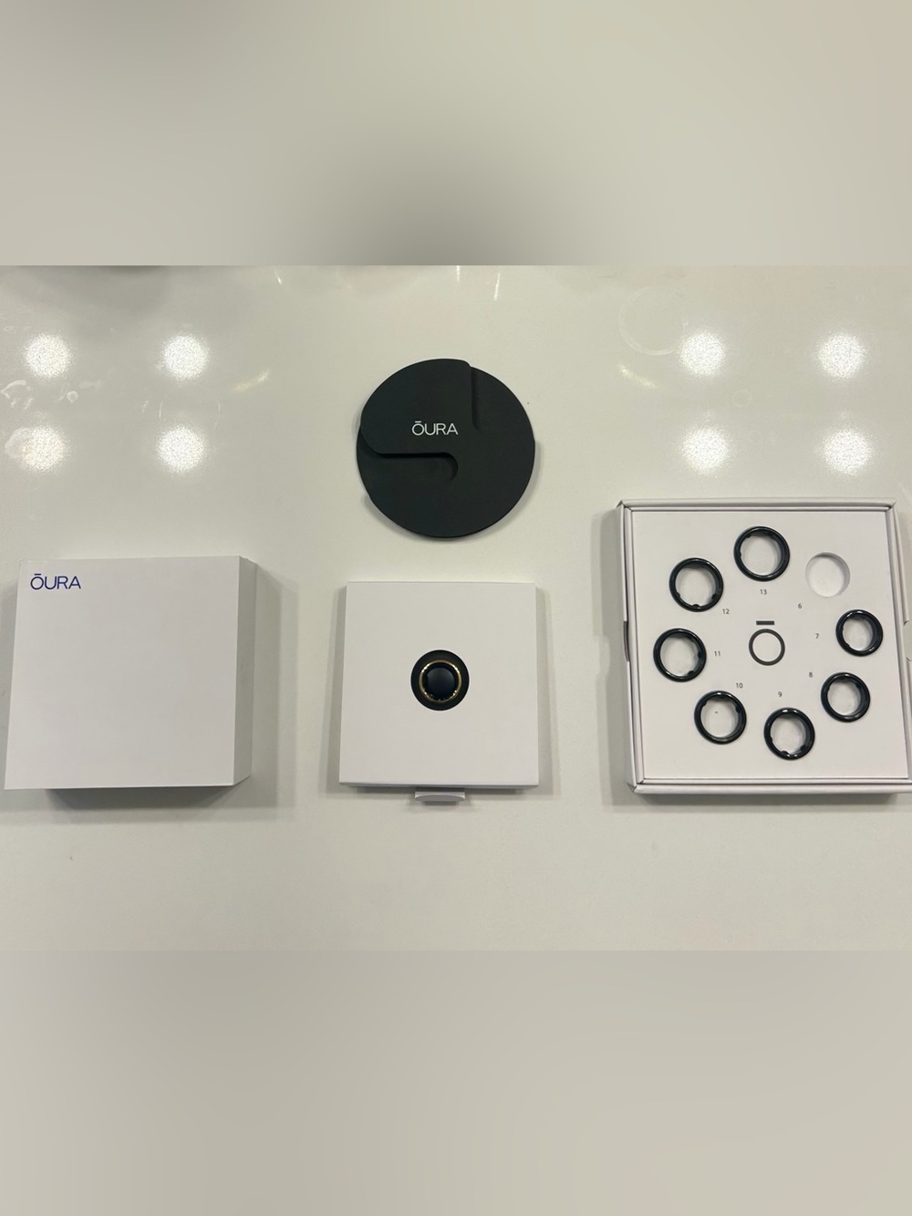 Oura Ring Gen3 in Horizon Gold & Charging Dock
